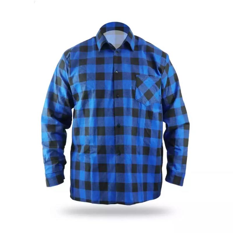 Flanelová košeľa modrá, veľkosť L, 100% bavlna