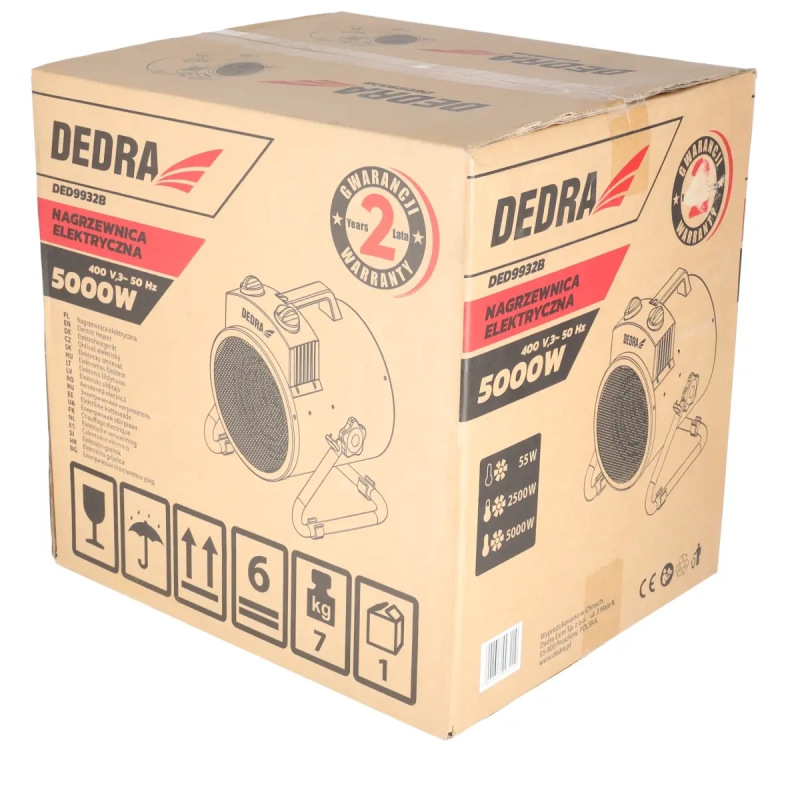 Elektricky ohrievač vzduchu 5000W 400V 2