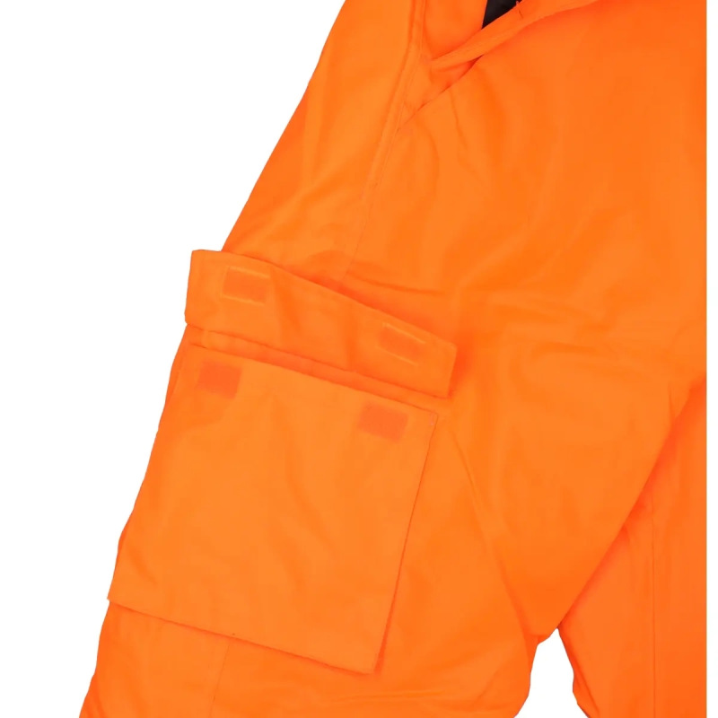 Zateplené reflexné montérky veľkosť XL,oranžové 3