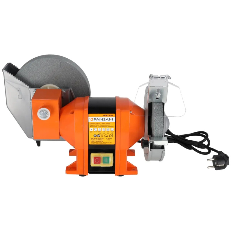 Brúska stolová dvojkotúčová 250W, 150x20x12,7mm, na mokré a suché použitie, elektromagneticky bezpeč 1