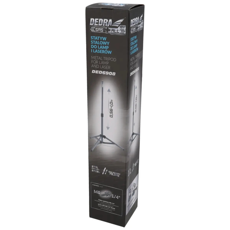 Oceľový statív na lampy a lasery 1m 4