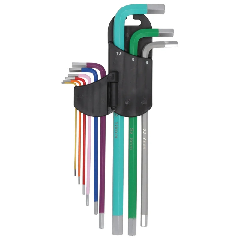 Šesťhranné kľúče extra dlhé 1,5 – 10 mm súprava 9 ks, S2 1