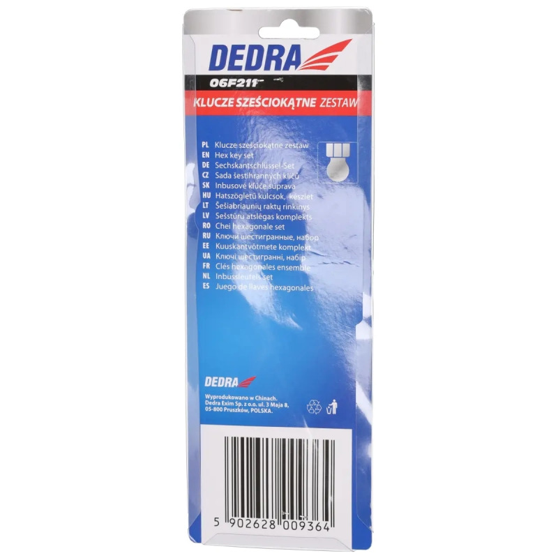 Šesťhranné kľúče gulička dlhé 1,5 – 10 mm súprava 9 ks, CRV 3