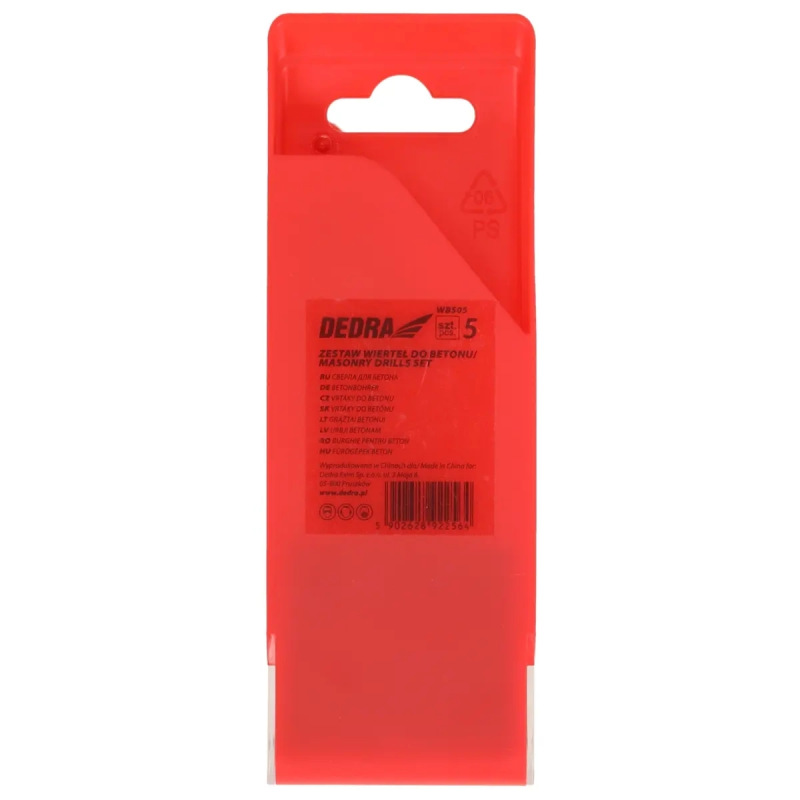 Vrtáky sada 4,5,6,8,10mm 2