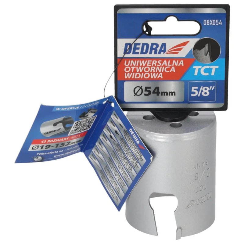 Univerzálny korunkový vrták TCT 54 mm 5/8'' 2