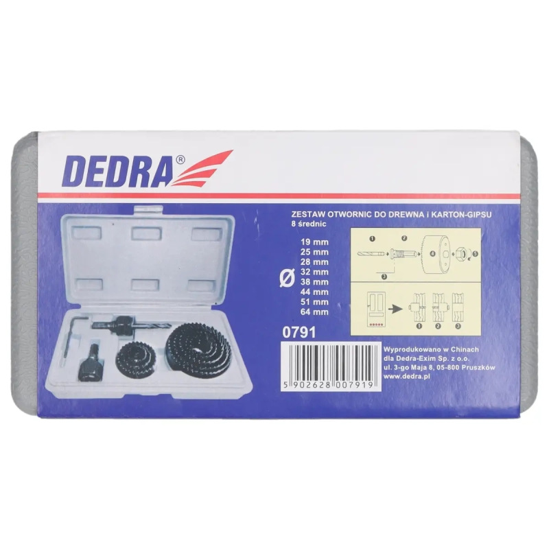 Sada vykružovačov  do dreva 8 ks 19-64mm 3