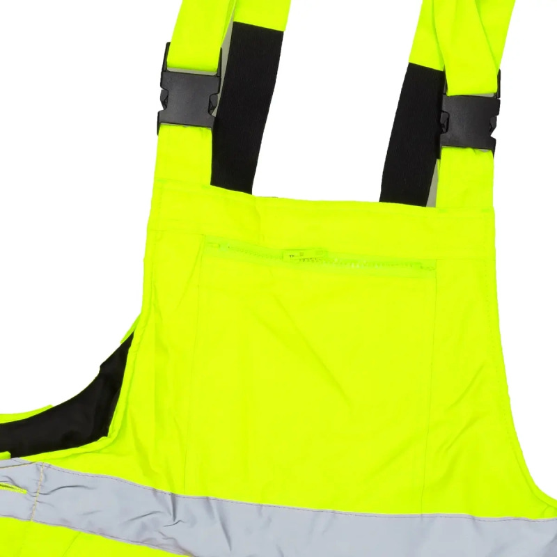 Zateplené reflexné montérky, veľkosť XL,žlté 2