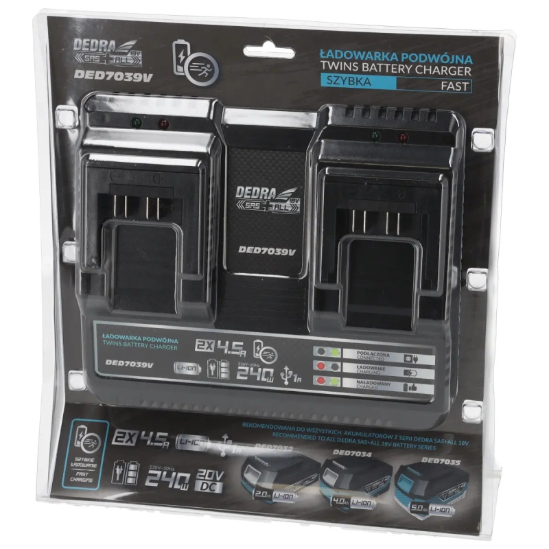 Dvojitá nabíjačka 2 x 4,5A 18V 3