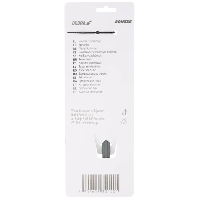 Kolíkový zavlažovač, regulovaný 0° – 360° 3