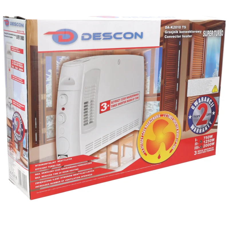 Konvektorový ohrievač 2000W Super Turbo 1