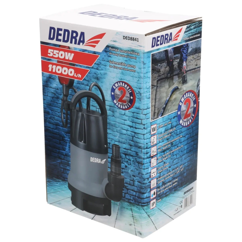 Ponorné čerpadlo 550W na čistú a na špinavú vodu 2