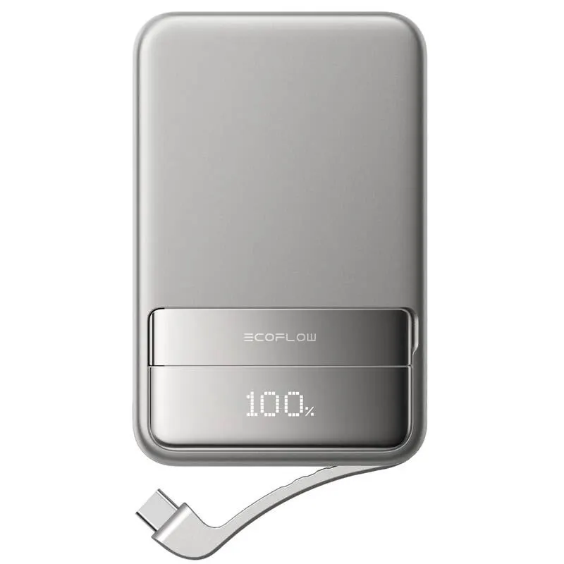 EcoFlow RAPID Magnetic Power Bank (10000mAh) - strieborná