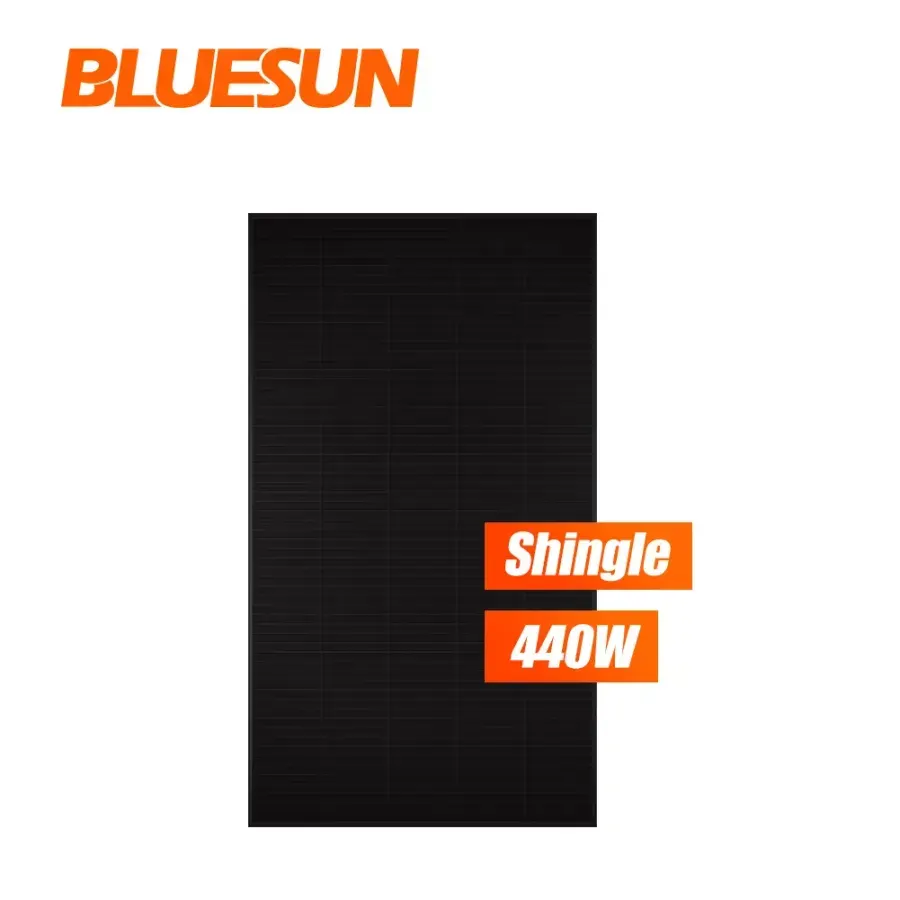 Fotovoltaický panel, Bluesun QUAD čierny mono šindľový 440Wp, celo čierny