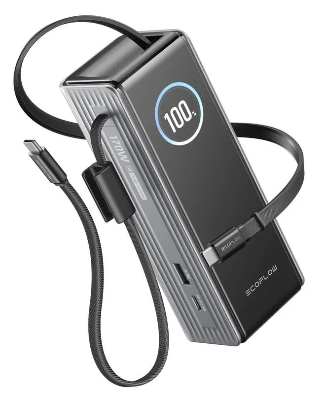 EcoFlow RAPID Power Bank (25000mAh, 170W) - strieborná