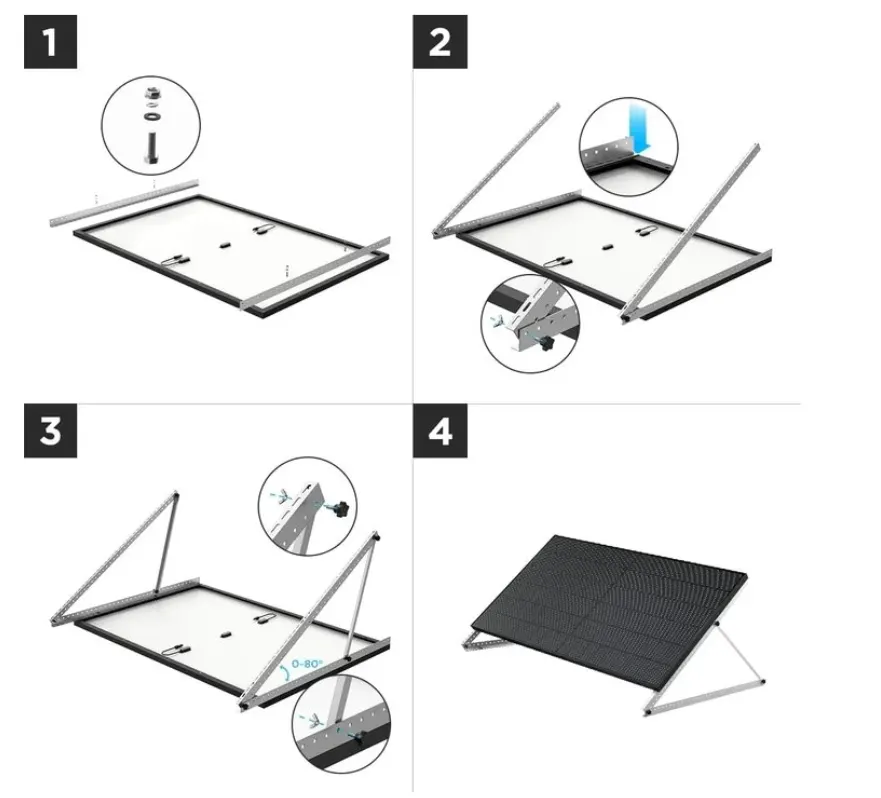 EcoFlow nastaviteľný držiak pre 400W pevný panel – 2