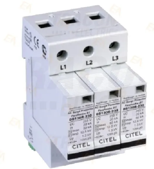 Surge arrester - CITEL - AC 3 phase T1+T2 - 571504 / 571514 DS134RS-230